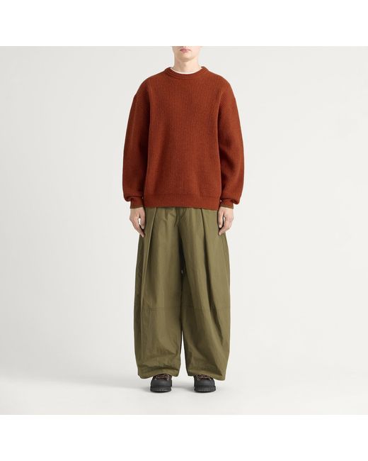 FRIZMWORKS Brown Patch Round Pullover Knit for men