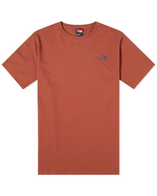 The North Face Orange Redbox Celebration T-Shirt for men
