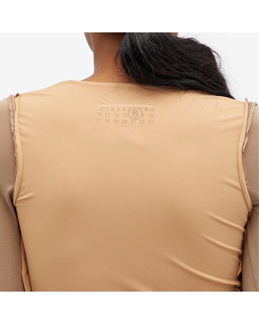 MM6 by Maison Martin Margiela Brown Long Sleeve Top