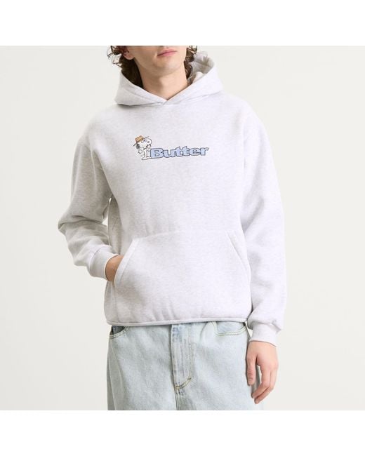 Butter Goods White X Peanuts Spike Logo Hoodie for men