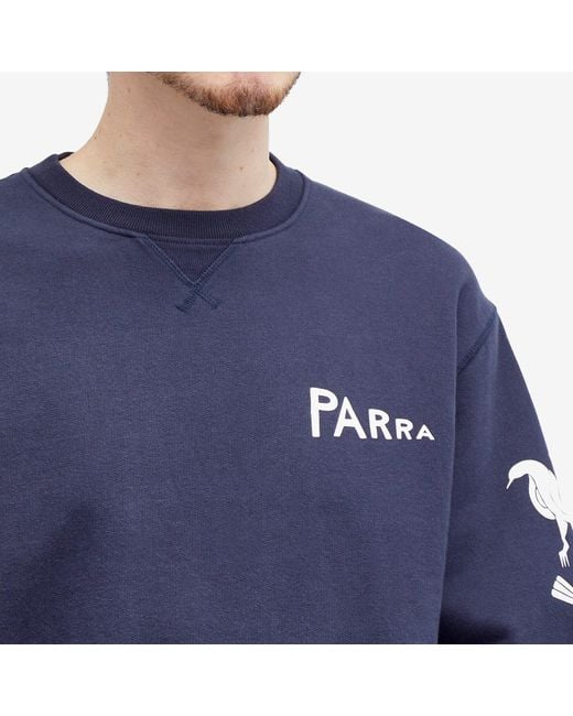 by Parra Blue Fancy Pigeon Sweatshirt for men