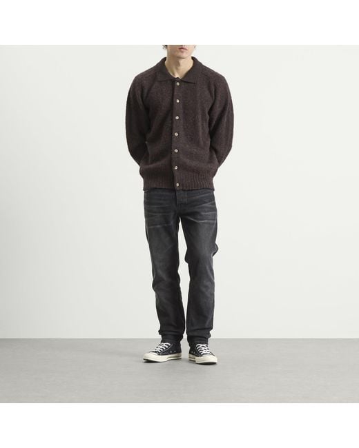 Nudie Jeans Gray Solid Ollie Straight Leg Jeans for men
