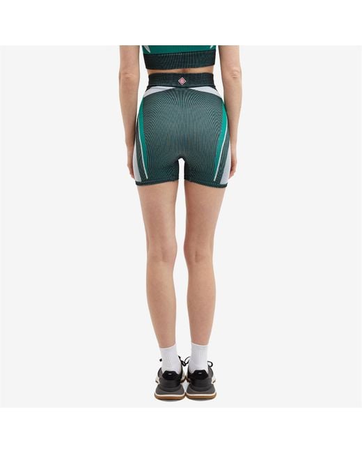 Casablancabrand Green Seamless Cycling Shorts