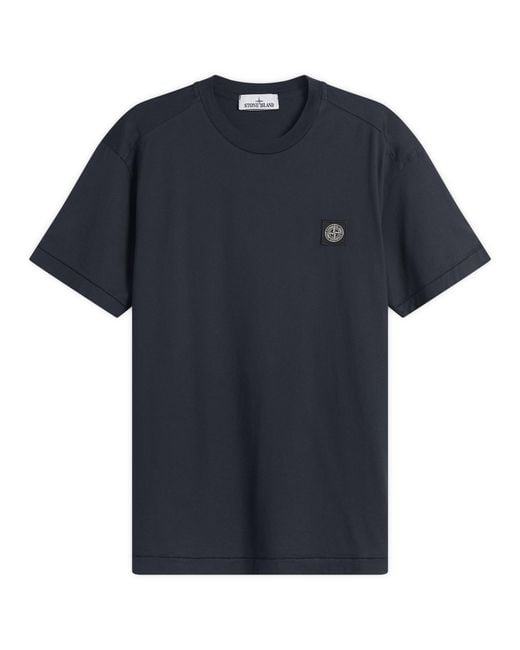 Stone Island Blue Patch Logo T-Shirt for men