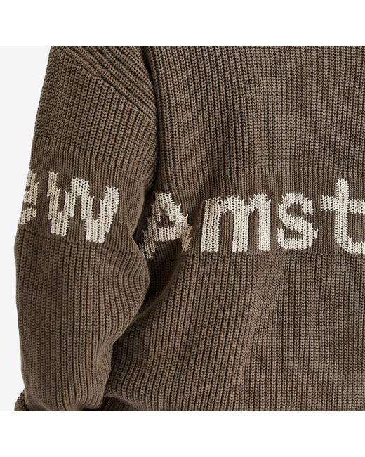 New Amsterdam Surf Association Green Logo Crew Knit Sweater for men