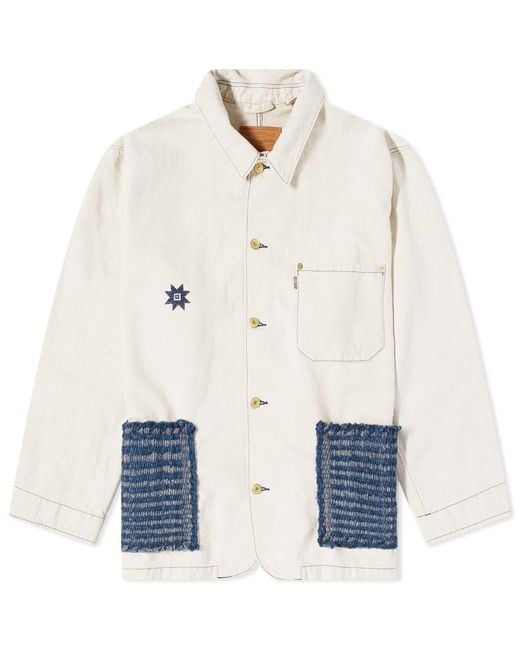 Levi's White Vintage Clothing X Adish Hemp Chore Jacket for men