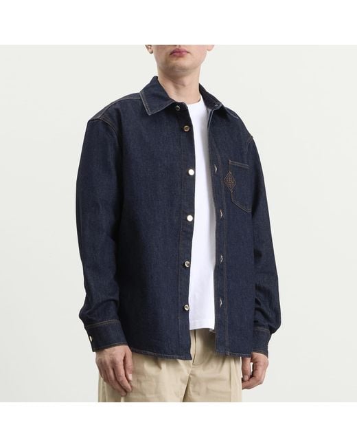 Casablanca Blue Raw Denim Shirt for men