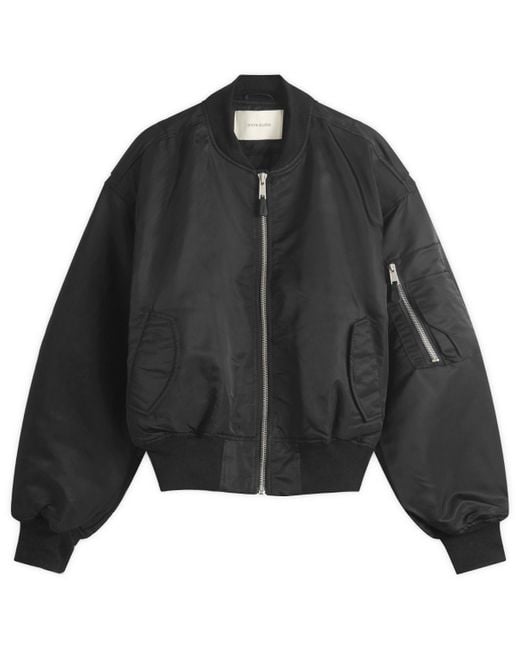 Entire studios Black Broad Bomber Jacket for men