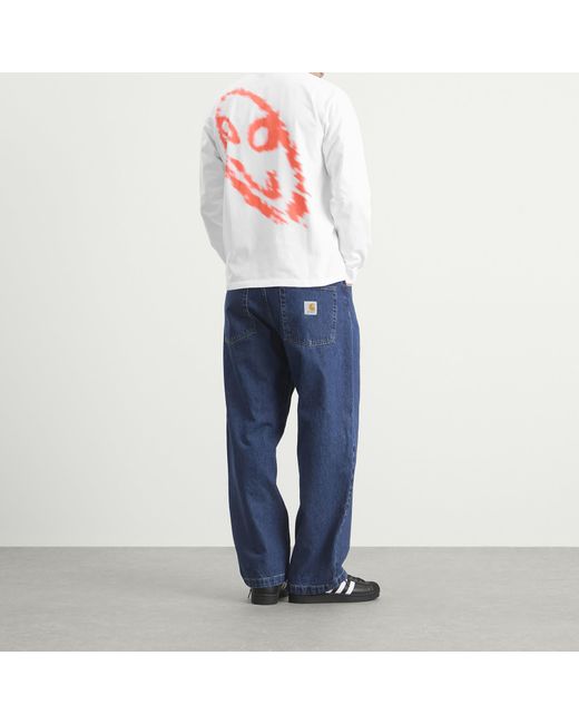No Problemo White Smile Away Long Sleeve T-Shirt for men