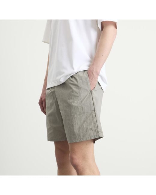Goldwin Gray Nylon Shorts for men