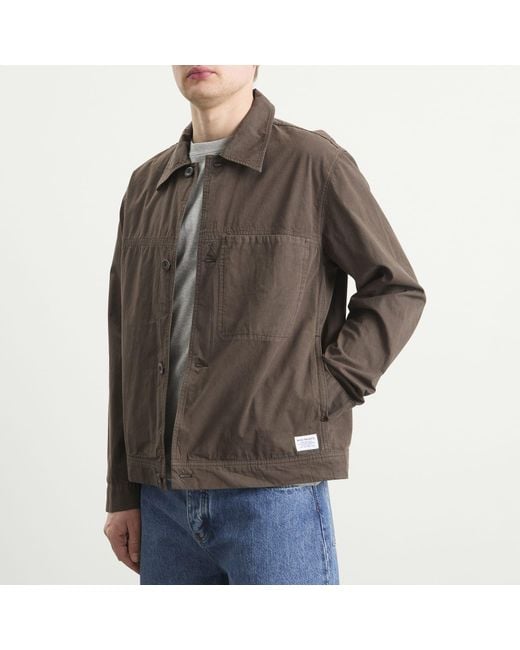 Norse Projects Brown Arresskov Compact Cotton Shirt Jacket for men