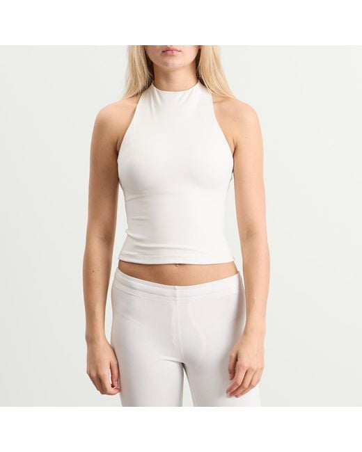 Nike White X Skims Matte Mock Neck Racer Tank