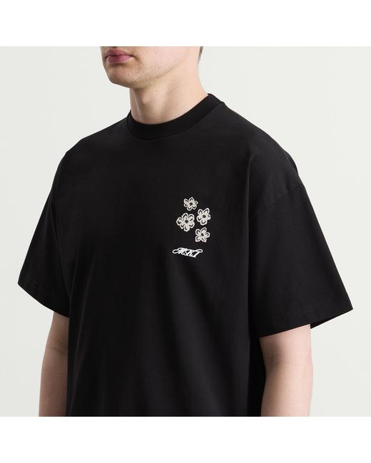 MKI Miyuki-Zoku Black Hibiscus T-Shirt for men
