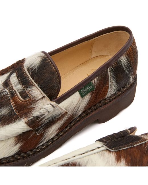 Paraboot Brown Orsay Vache Penny Loafer