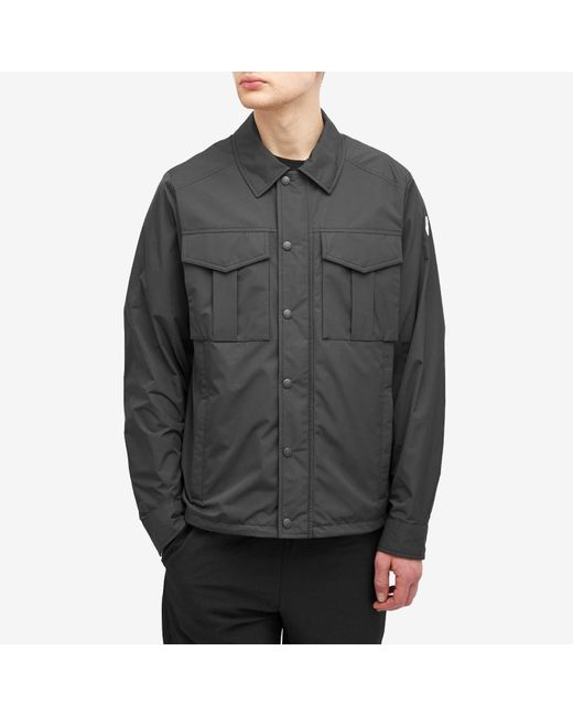 Moncler Black Frema Micro Soft Nylon Overshirt for men