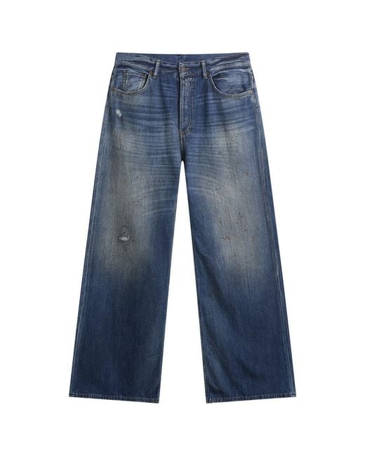 Acne Blue 2021 Trafalgar Wide Leg Jeans for men