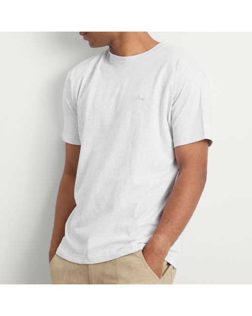 Dime White Cursive Logo T-Shirt for men