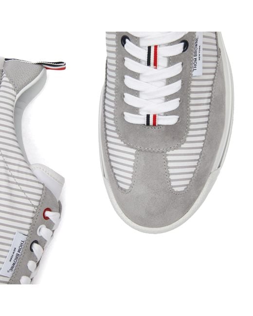 Thom Browne White Seersucker Tech Sneakers for men