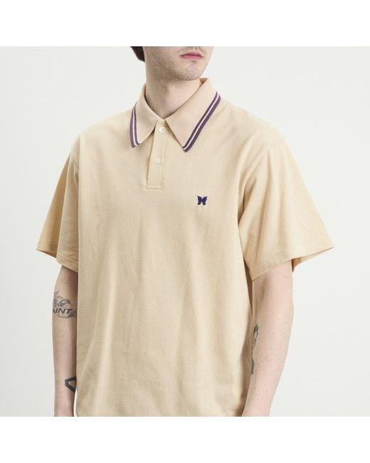 Needles Natural Pique Polo for men