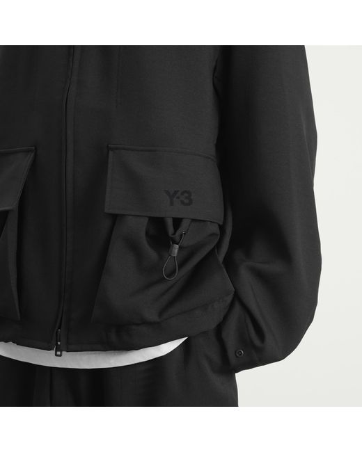 Y-3 Black Technical Shirt Jacket for men