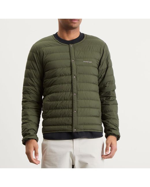 Montbell Green Superior Down Round Neck Jacket for men
