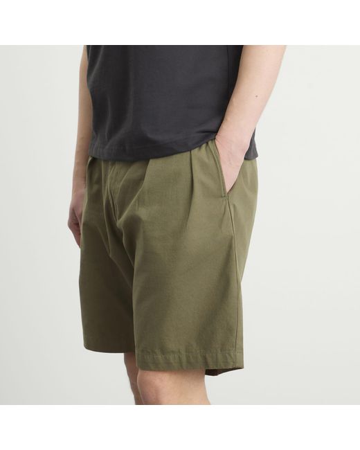 Service Works Green Twill Part Timer Shorts for men