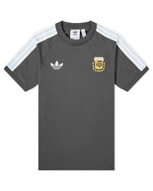 Adidas Gray Argentina Og 3 Stripe T-Shirt for men