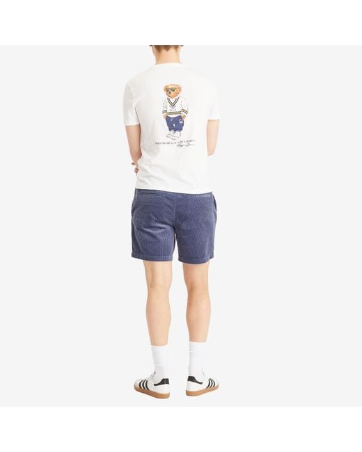 Polo Ralph Lauren White Tennis Club Bear T-Shirt for men