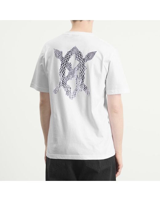 Daily Paper White Snake Shield T-Shirt for men