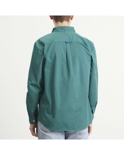 Fred Perry Green Washed Twill Shirt for men