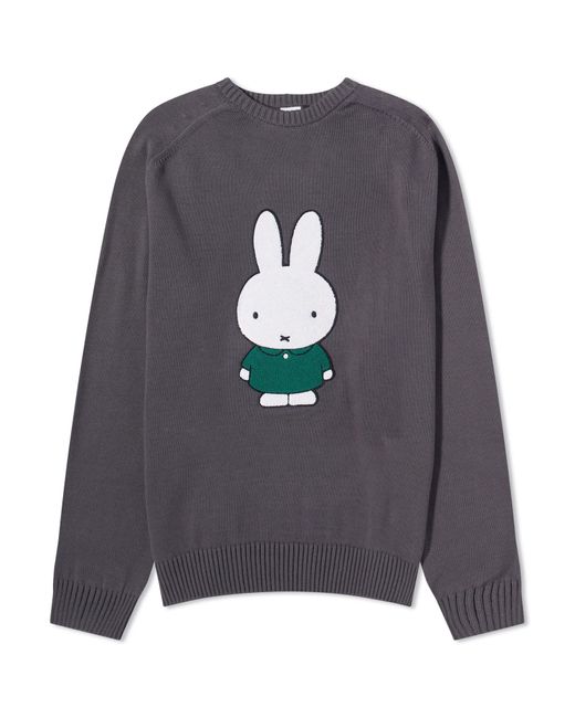 Pop Trading Co. Gray X Miffy Crew Knit for men