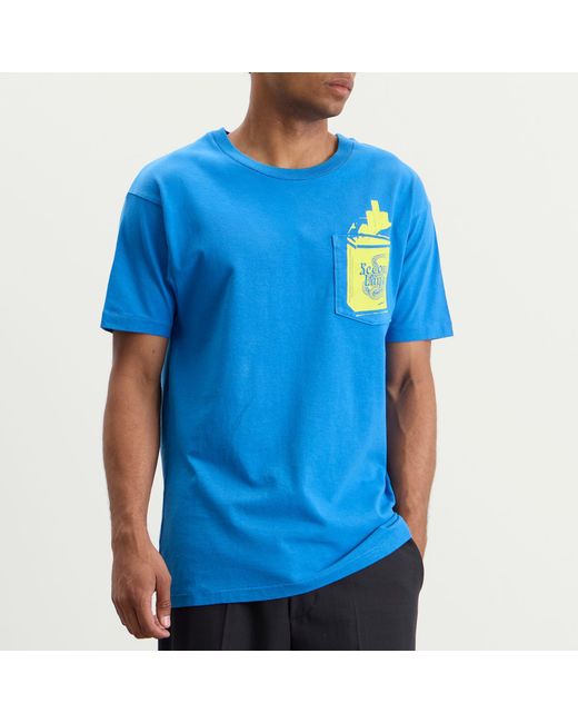 Second/Layer Blue Second Layer Vintage Ciggy Pocket T-Shirt for men