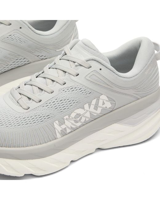 Hoka One One White Bondi 7 Sneaker