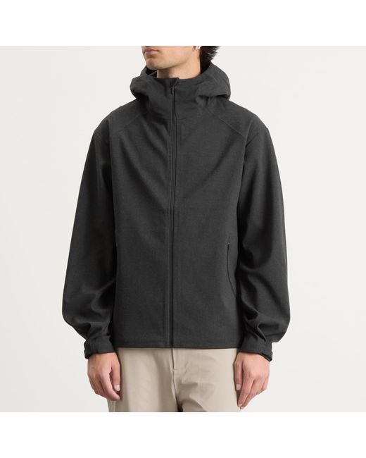Hiking Patrol Black Waypoint Texture Hooded Jacket for men