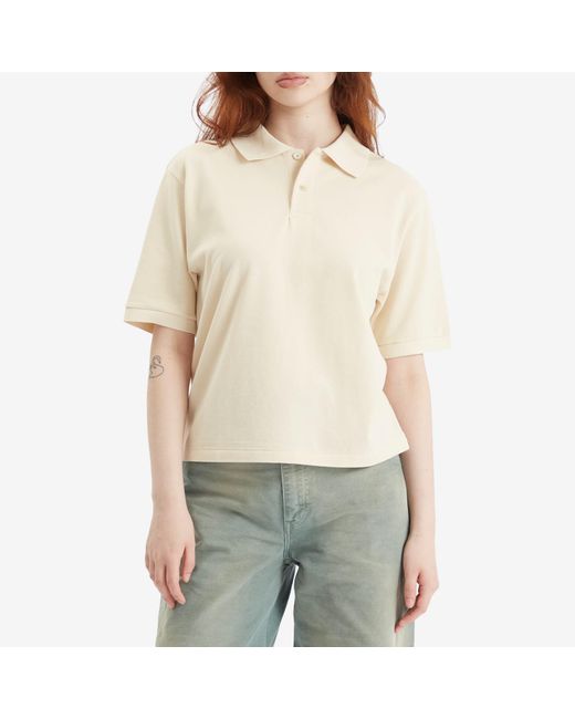 Auralee Womens Pique High Gauge Polo in Navy Curated at Jake