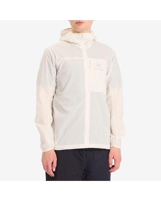 Arc'teryx White Squamish Hooded Jacket for men
