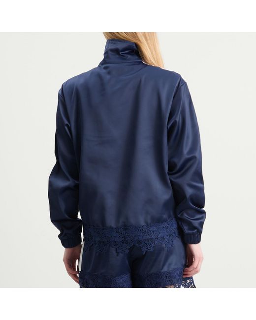 Adidas Blue Firebird Satin Lace Track Top
