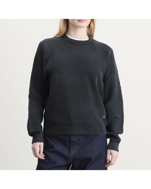 Dime Black Wave Knit Sweater