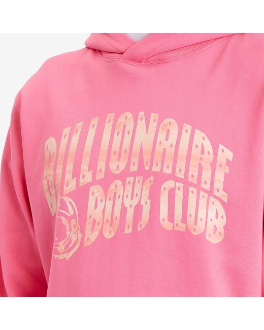 BBCICECREAM Pink Mountain Fill Arch Logo Hoodie for men
