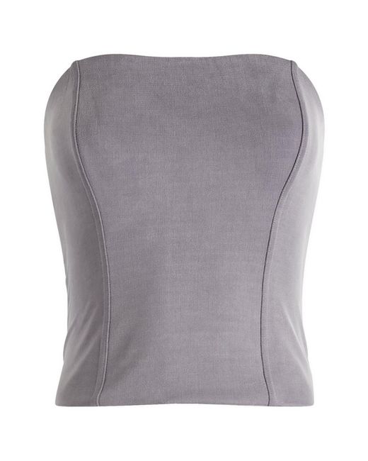 Represent Gray Elevate Strapless Top