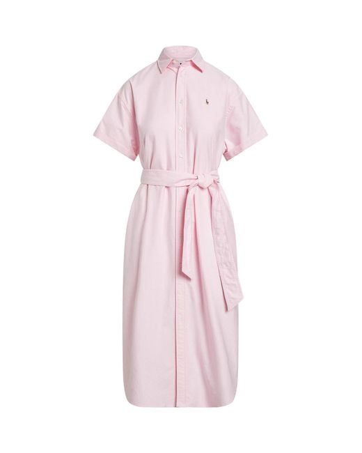 Polo Ralph Lauren Pink Hemdblusenkleid Kurzarm