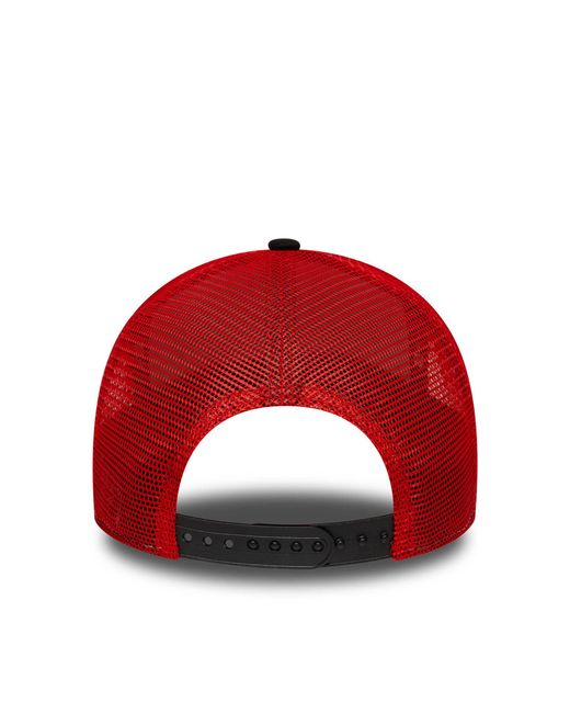 KTZ Red Cap NBA SCRIPT CHICAGO BULLS 9FORTY E-FRAME TRUCKER