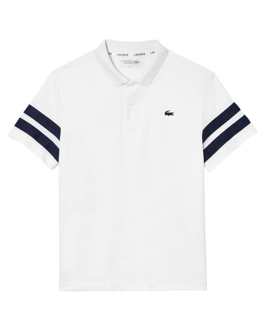 Lacoste Tennisshirt ULTRA DRY COLOURBLOCK POLOSHIRT in White für Herren