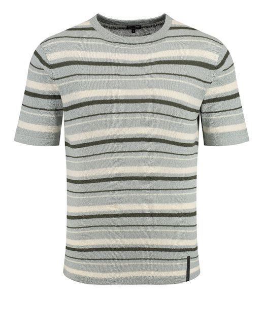 Key Largo T-Shirt BARRIO in Strickoptik in Gray für Herren