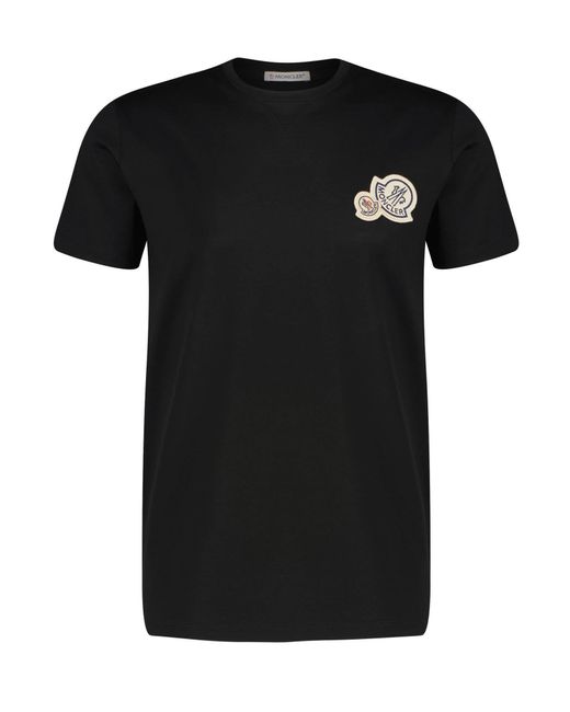 Moncler T-Shirt aus Baumwolle in Black für Herren