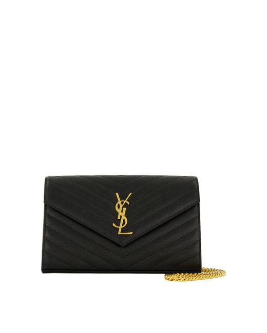 Saint Laurent Black Umhängetasche aus Kalbsleder CASSANDRE