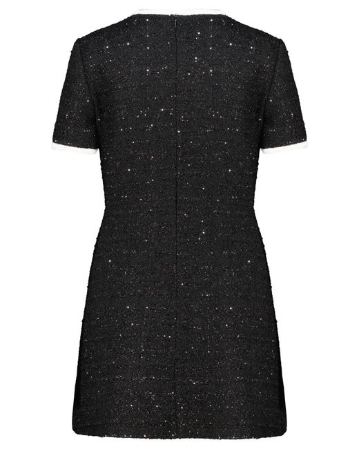 Valentino Black Kleid aus Glaze Tweed