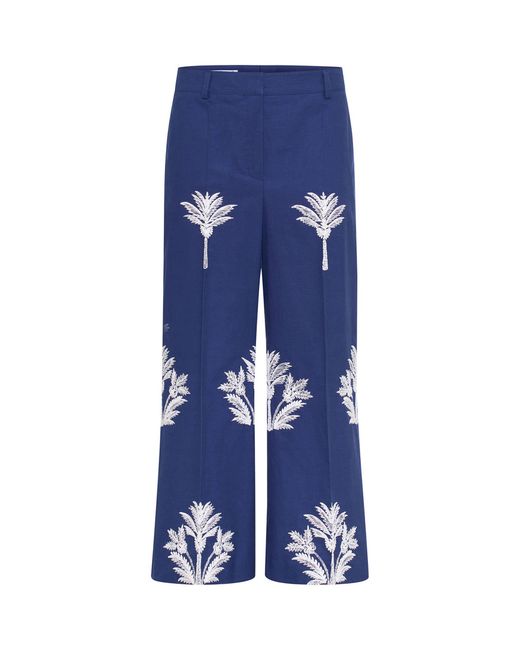 Maison Common Blue Hose aus Baumwoll-Popeline