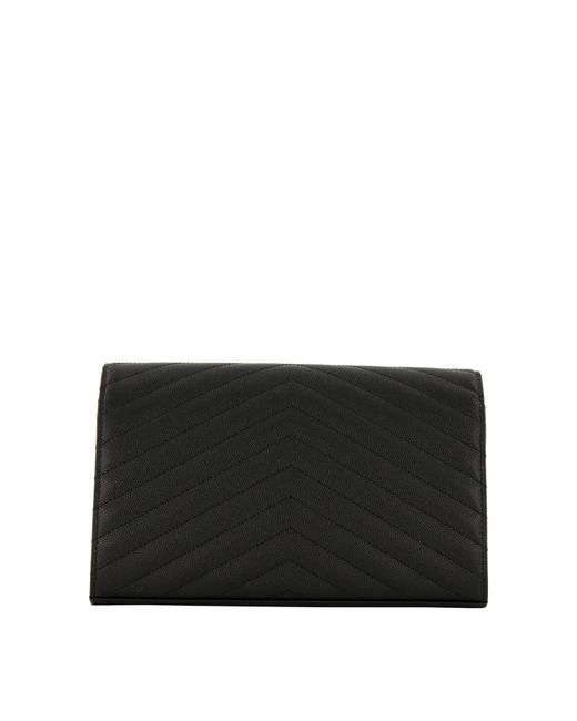 Saint Laurent Black Umhängetasche aus Kalbsleder CASSANDRE