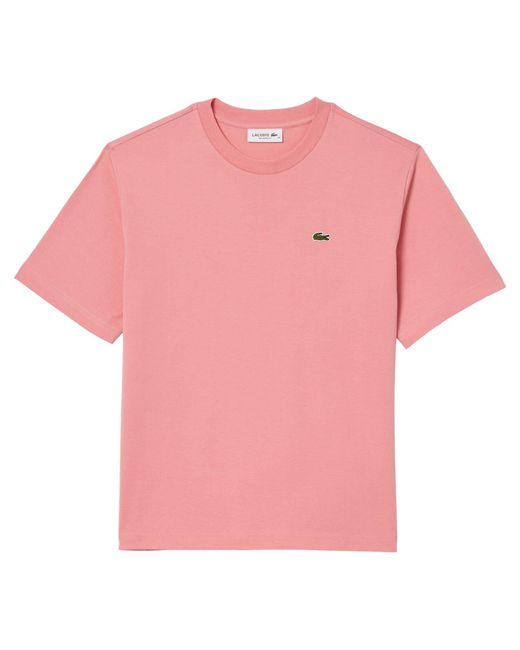 Lacoste Pink T-Shirt aus Baumwolle